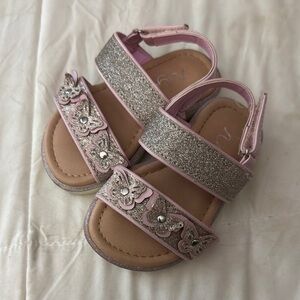 Glittery Pink Kids Sandals